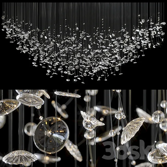 Chandelier Light Vargov – Fiber 3D Model