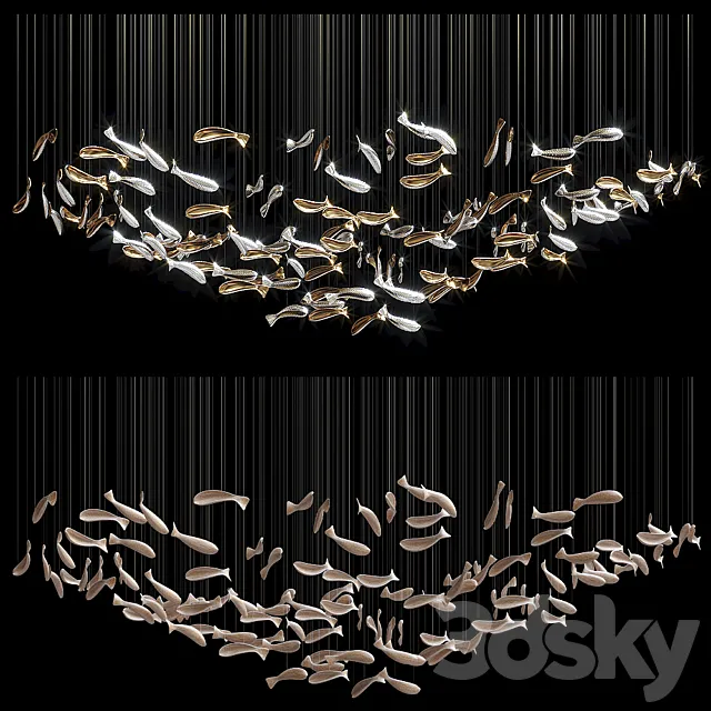 Chandelier Light Vargov – Fish 3DModel
