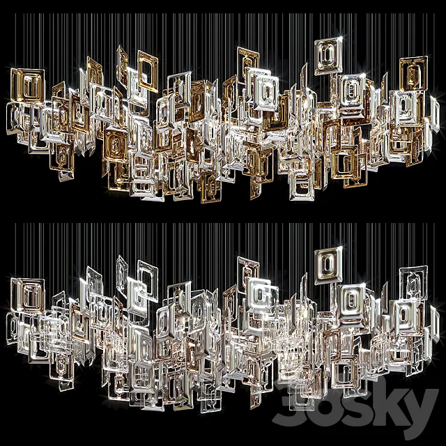 Chandelier Light Vargov – Geometric 3D Model