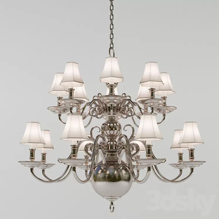 Chandelier Lillianne double tiered chandelier (Circa Lighting). designer Ralph Lauren Home 3D Model Chandelier Lillianne double tiered chandelier (Circa Lighting). designer Ralph Lauren Home 3D Model