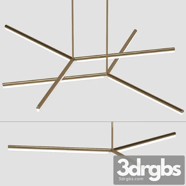 Chandelier lit lines 3D Model Download