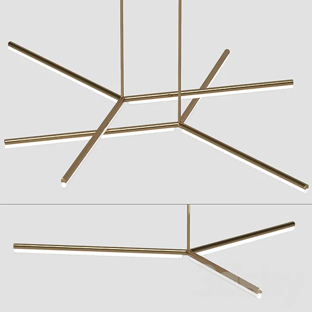 Chandelier Lit Lines 3D Model Chandelier Lit Lines 3D Model