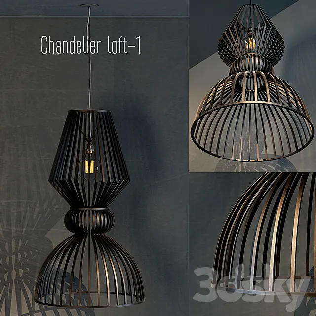 Chandelier loft-1 3D Model Chandelier loft-1 3D Model
