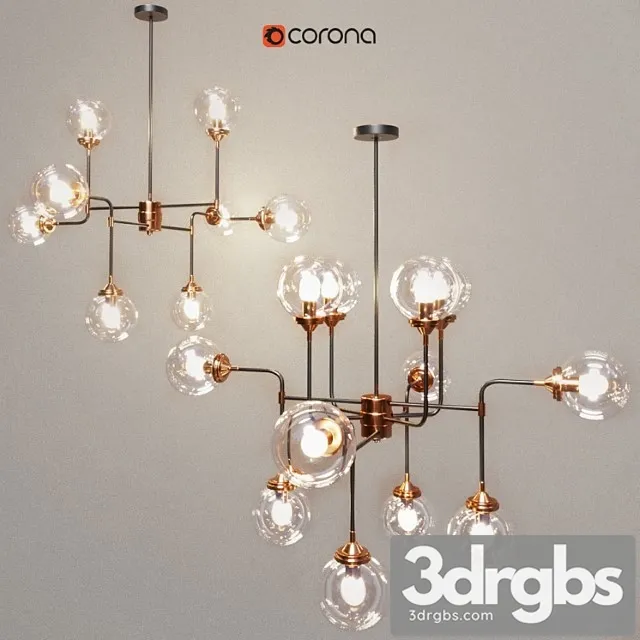 Chandelier loft 3D Model Download