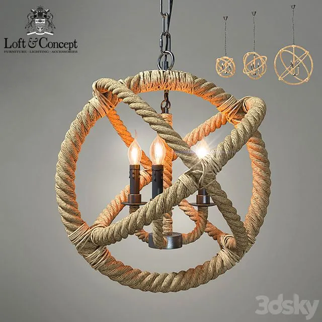 Chandelier Loft American Sphere 3D Model