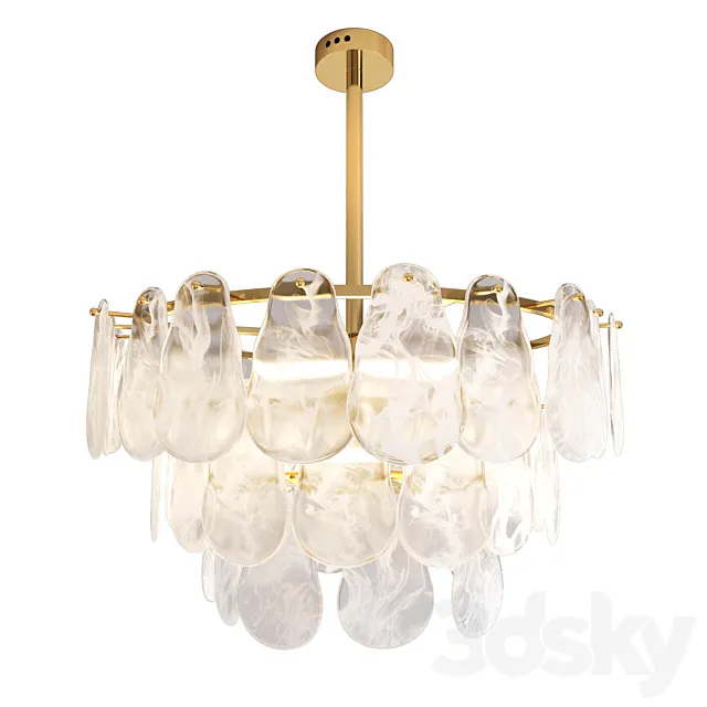 Chandelier Loft Concept Maat Textured Glass 3D Model
