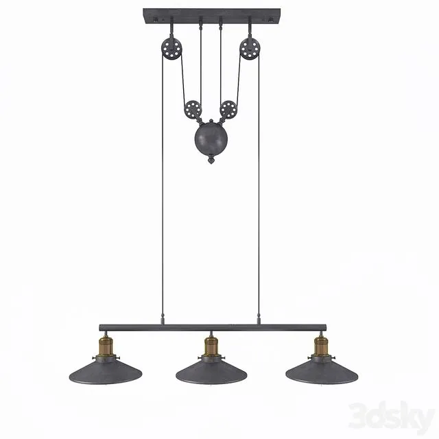 Chandelier Loft Cone Pendant Balance Line 3D Model Chandelier Loft Cone Pendant Balance Line 3D Model