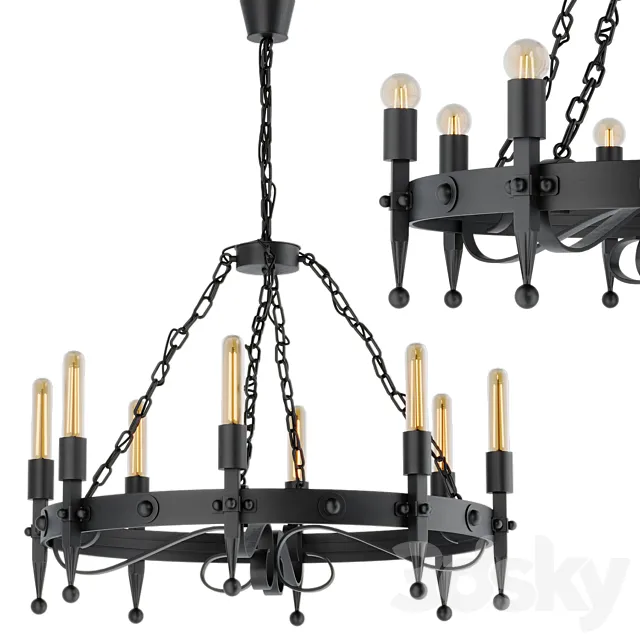 Chandelier Loft Industry – Camino 3D Model Chandelier Loft Industry – Camino 3D Model