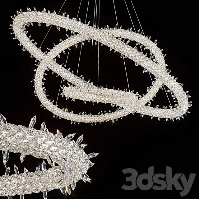 Chandelier Lorenza by GLCrystal d100cm * 80cm * 60cm 3D Model