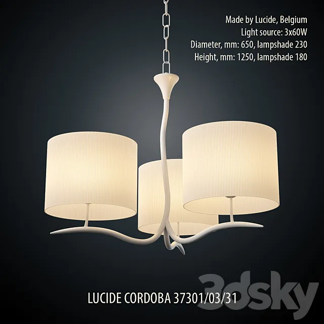 Chandelier LUCIDE CORDOBA 37301_03_31 3D Model Chandelier LUCIDE CORDOBA 37301_03_31 3D Model