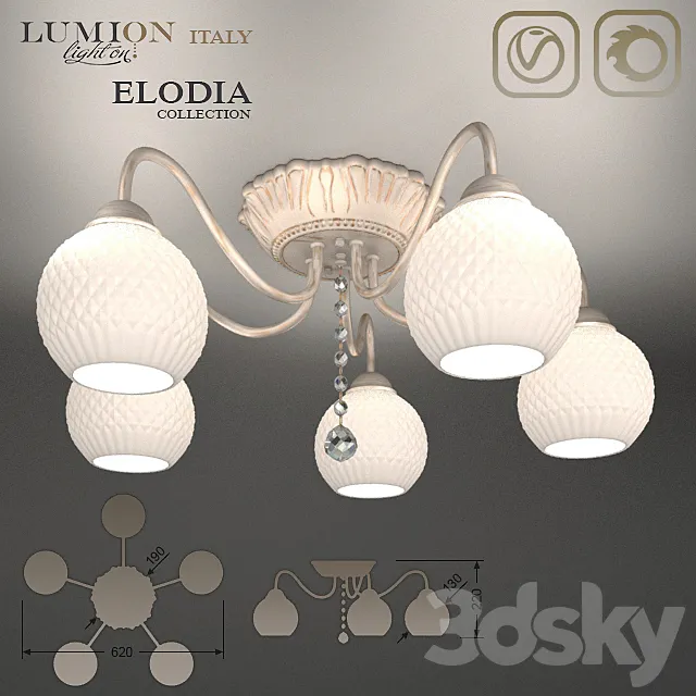 Chandelier Lumion Elodia 3122 _ 5C 3DModel Chandelier Lumion Elodia 3122 _ 5C 3DModel