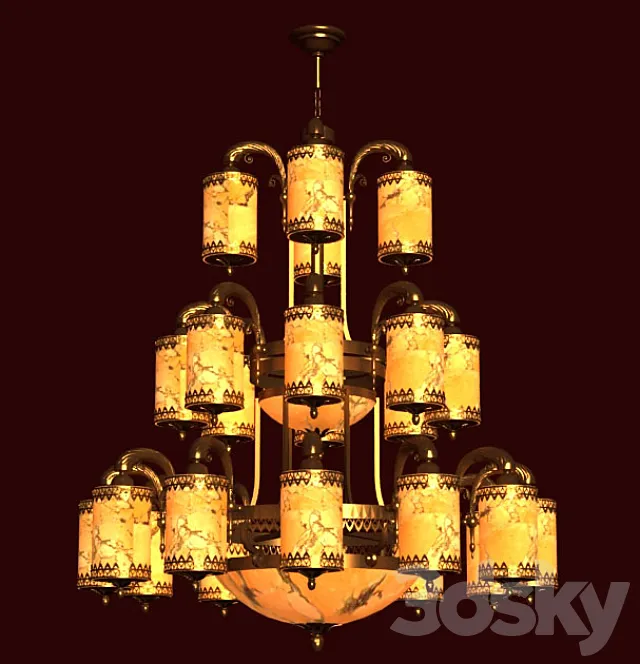 chandelier made of Onyx 3DModel chandelier made of Onyx 3DModel