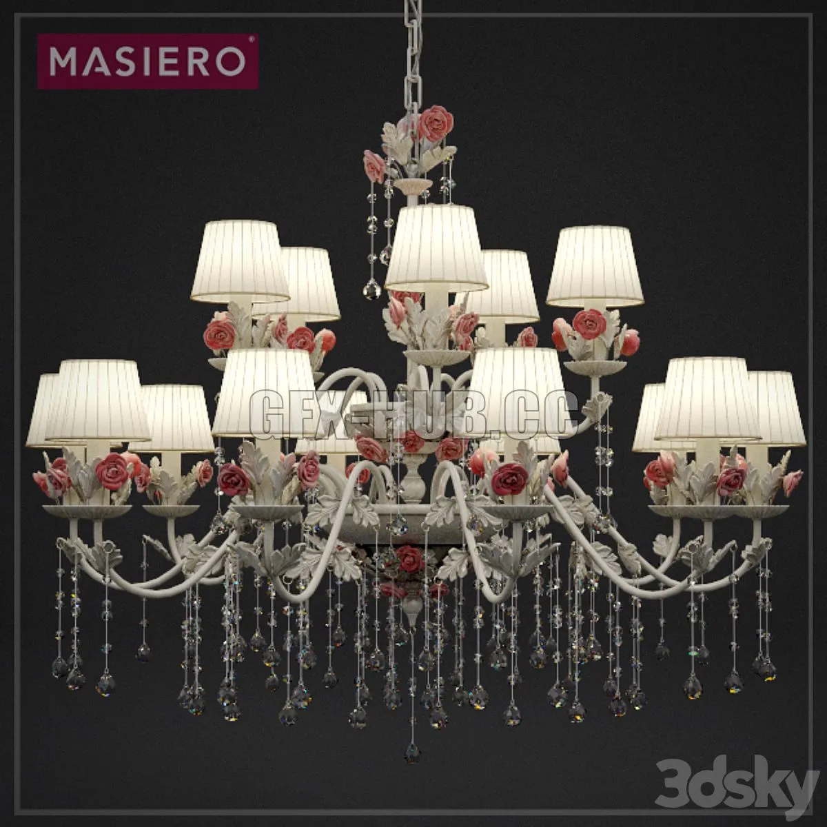 Chandelier Masiero 6190 3D Model Chandelier Masiero 6190 3D Model