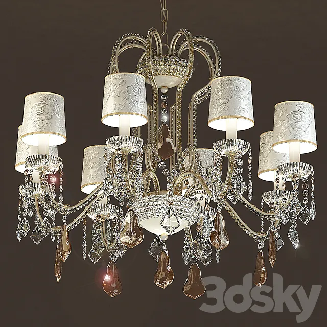 Chandelier Masiero GALA 5100 8 + 2 3DModel Chandelier Masiero GALA 5100 8 + 2 3DModel