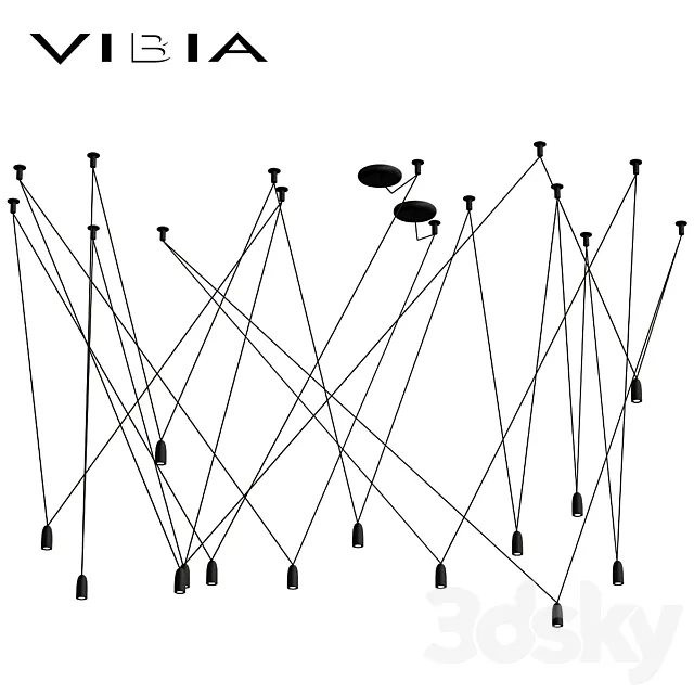 Chandelier MATCH factory Vibia 3D Model