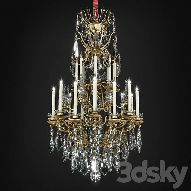 Chandelier Mathieu Lustrerie 99949_25 3D Model