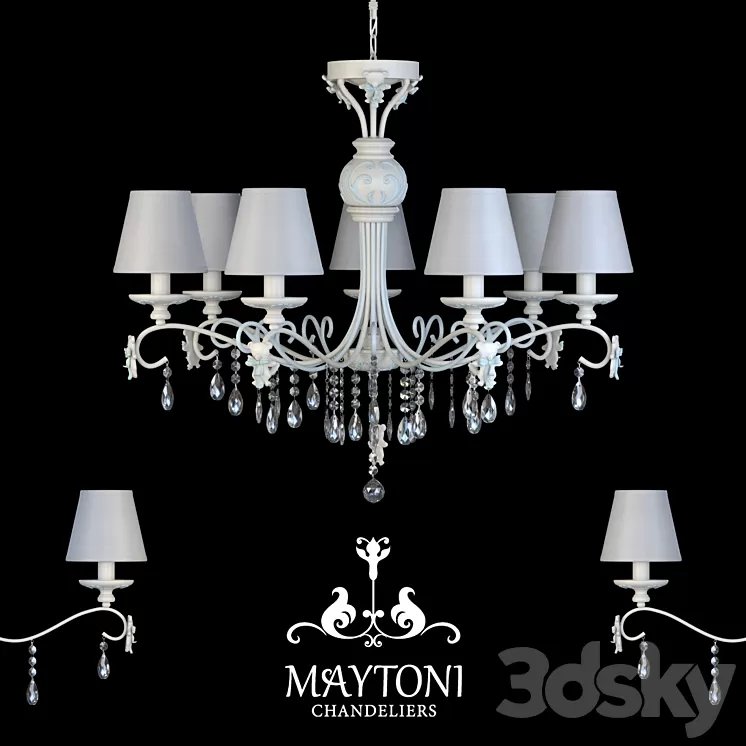 Chandelier Maytoni ARM033-07-BL 3D Model Chandelier Maytoni ARM033-07-BL 3D Model
