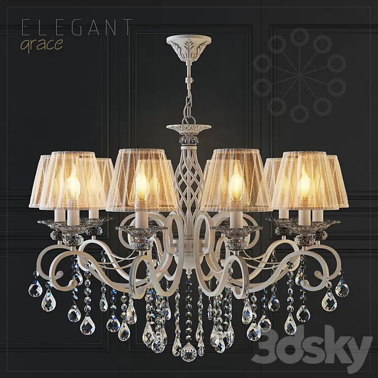 Chandelier Maytoni ARM247-10-G 3D Model Chandelier Maytoni ARM247-10-G 3D Model
