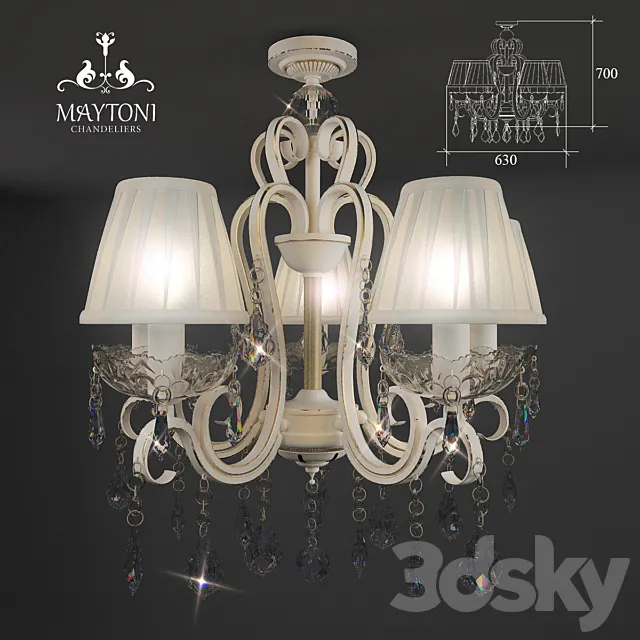 Chandelier maytoni ARM288-05-G 3D Model Chandelier maytoni ARM288-05-G 3D Model