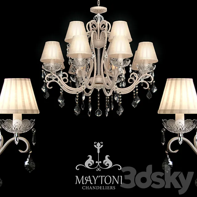 Chandelier Maytoni ARM288-12-G 3D Model Chandelier Maytoni ARM288-12-G 3D Model