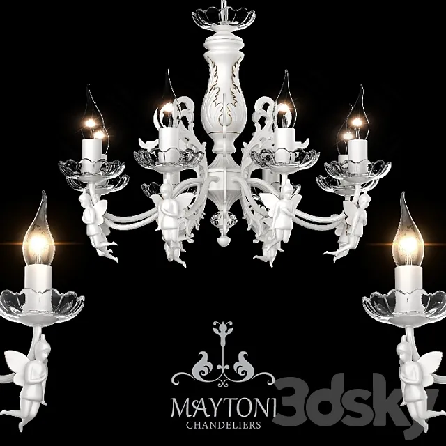 Chandelier Maytoni ARM392-08-W 3DModel Chandelier Maytoni ARM392-08-W 3DModel
