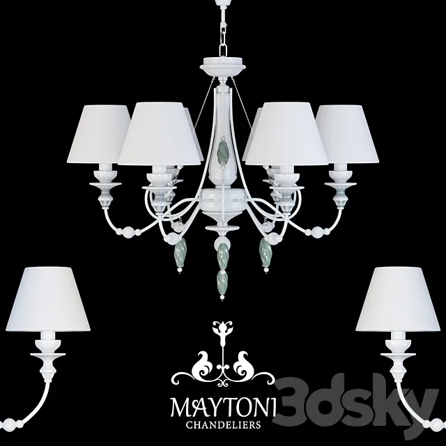 Chandelier Maytoni ARM540-06-W 3D Model Chandelier Maytoni ARM540-06-W 3D Model