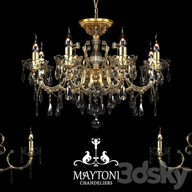 Chandelier Maytoni DIA004-08-G 3DModel Chandelier Maytoni DIA004-08-G 3DModel