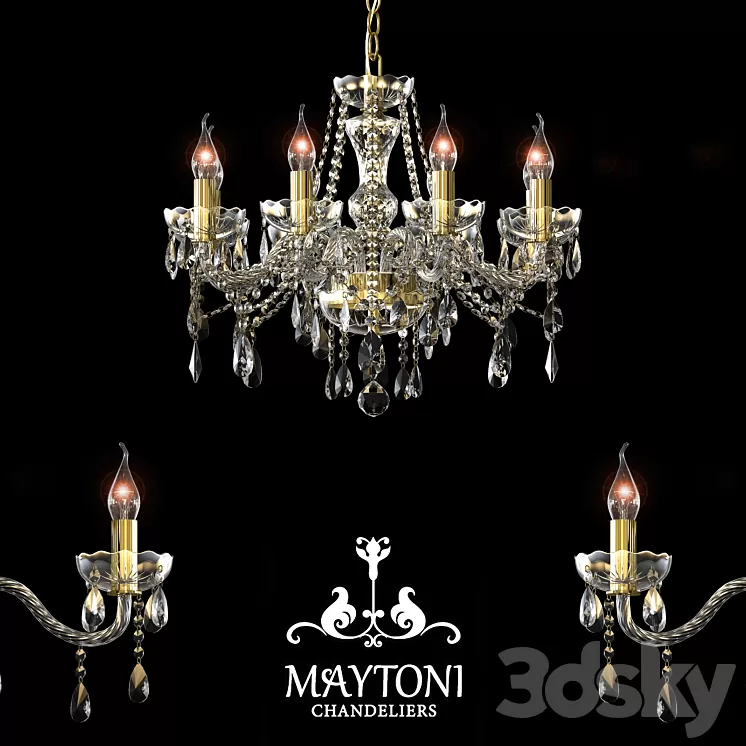 Chandelier Maytoni DIA019-08-G 3D Model Chandelier Maytoni DIA019-08-G 3D Model