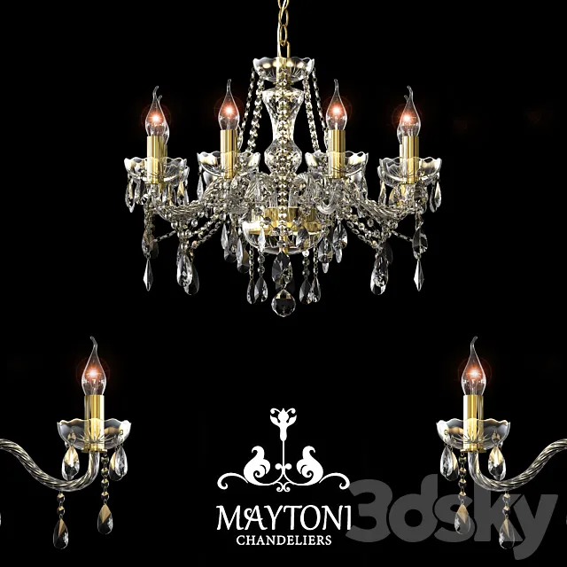 Chandelier Maytoni DIA019-08-G 3DModel Chandelier Maytoni DIA019-08-G 3DModel