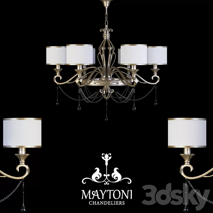 Chandelier Maytoni H235-06-G 3D Model Chandelier Maytoni H235-06-G 3D Model