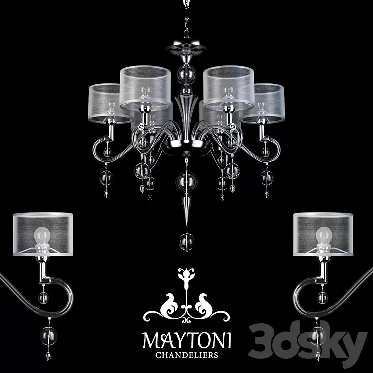 Chandelier Maytoni MOD603-06-N 3D Model Chandelier Maytoni MOD603-06-N 3D Model