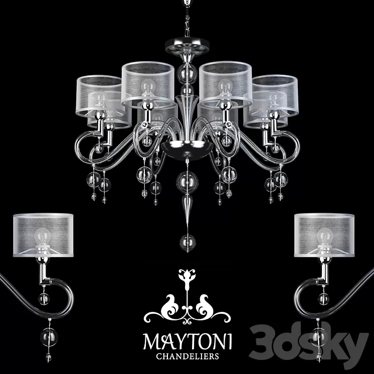 Chandelier Maytoni MOD603-08-N 3D Model Chandelier Maytoni MOD603-08-N 3D Model