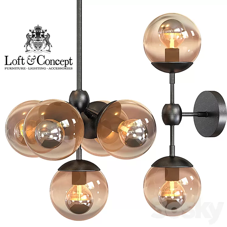 Chandelier Modo Chandelier 5 Globes 3D Model Chandelier Modo Chandelier 5 Globes 3D Model
