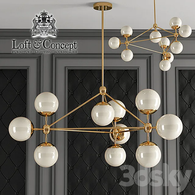 Chandelier Modo Chandelier White Glass 3DModel Chandelier Modo Chandelier White Glass 3DModel