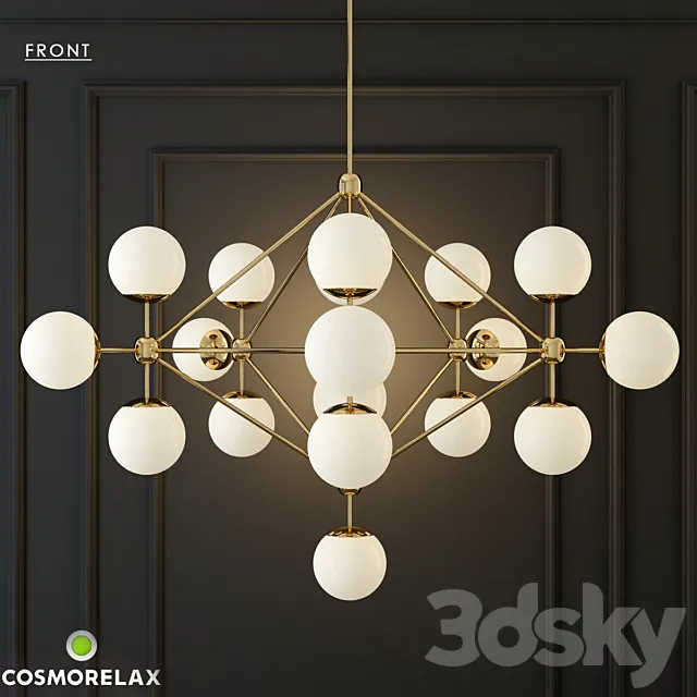 Chandelier modo chandelier white glass designed by jason miller 18 3D Model Chandelier modo chandelier white glass designed by jason miller 18 3D Model