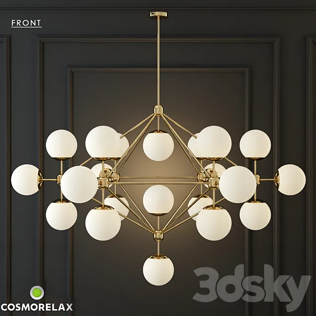 Chandelier modo chandelier white glass designed by jason miller 21 3D Model Chandelier modo chandelier white glass designed by jason miller 21 3D Model