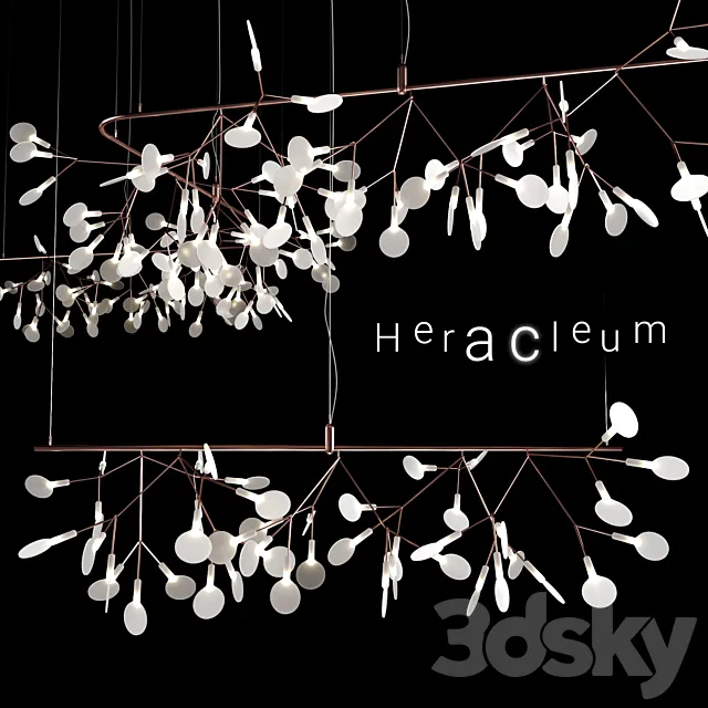 Chandelier Moooi Heracleum Endless COPPER 3D Model