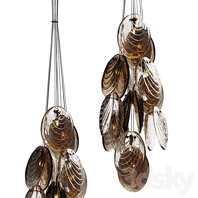 Chandelier MUSSELS by BOMMA 3D Model Chandelier MUSSELS by BOMMA 3D Model