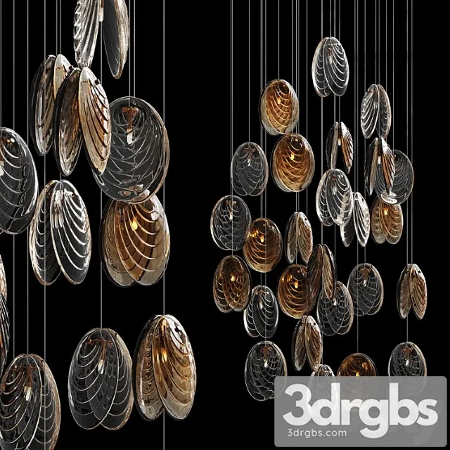 Chandelier mussels2 by bomma 3D Model Download
