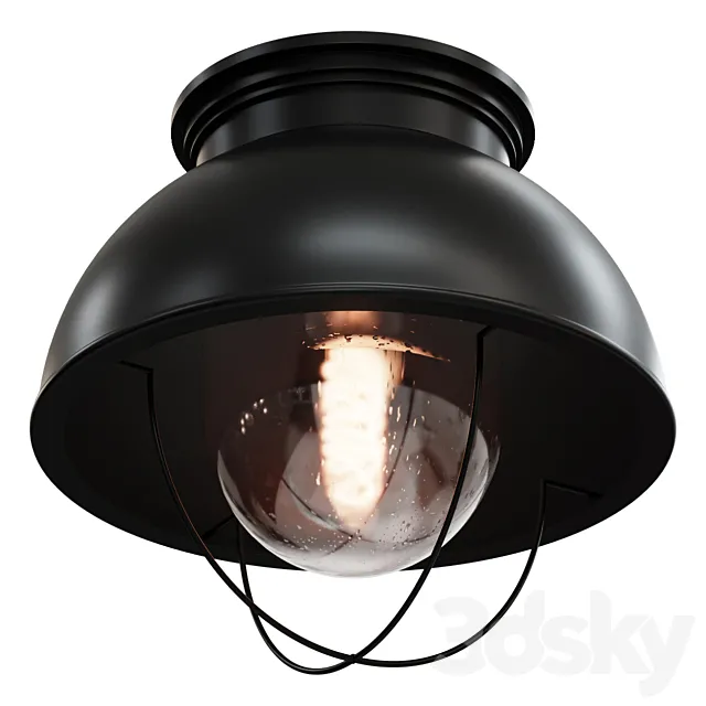 Chandelier NANTUCKET CEILING LIGHT SKU FM0401 BLACK lamp 3DModel