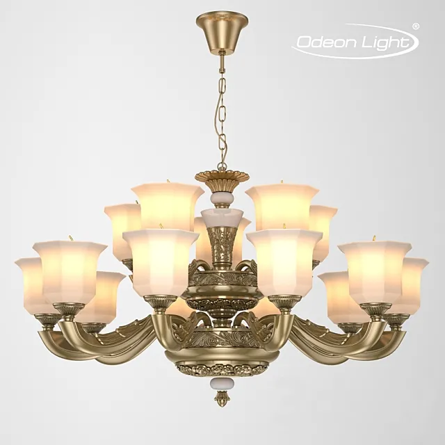 Chandelier ODEON LIGHT 3997_15 MERANO 3D Model Chandelier ODEON LIGHT 3997_15 MERANO 3D Model