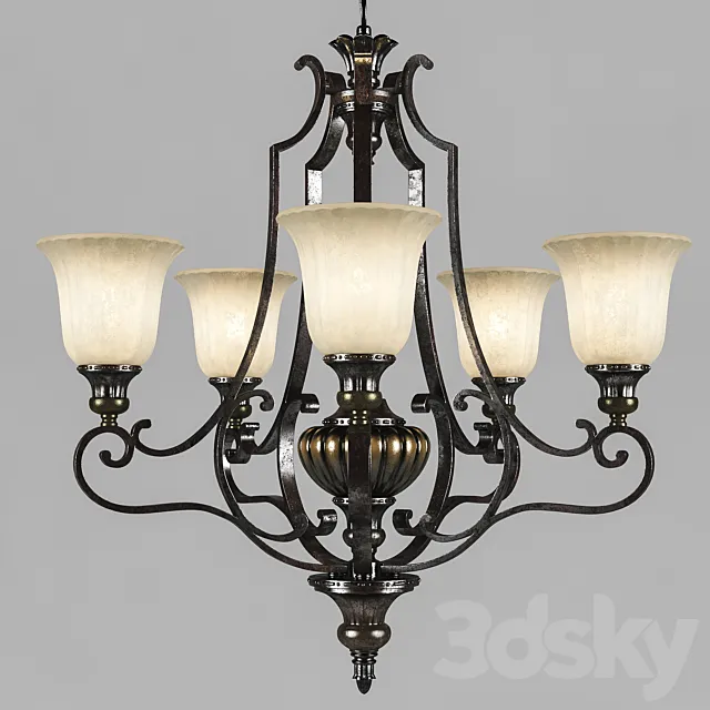 Chandelier of Feiss KELHAM HALL 3DModel Chandelier of Feiss KELHAM HALL 3DModel