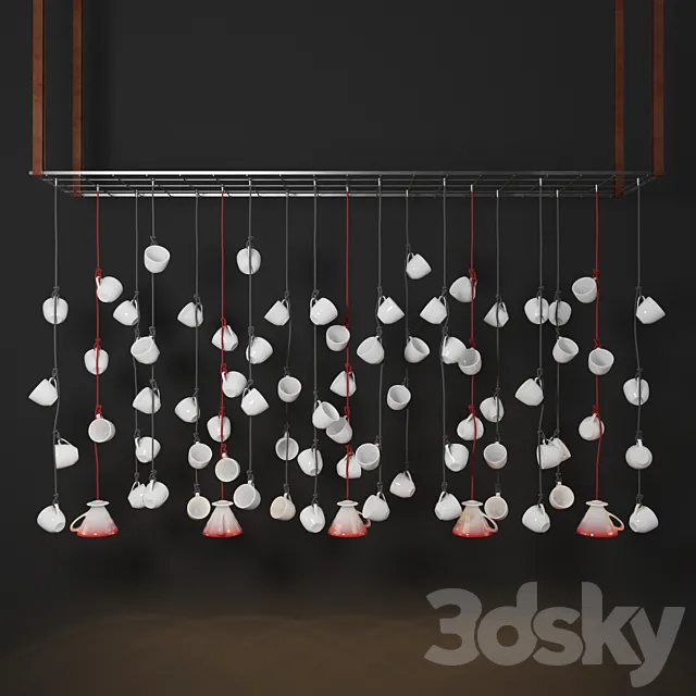 Chandelier of the cups 3D Model