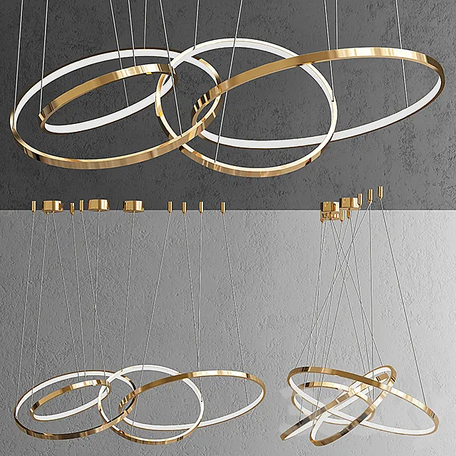Chandelier ORACLE 4 Rings 3DModel