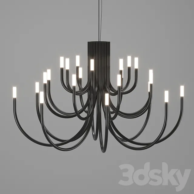 Chandelier PALMA BY ALMA LIGHT Black 3D Model