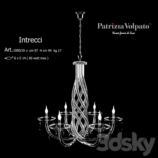 Chandelier Patrizia Volpato 2014 1000_10 CLEAR 3D Model Chandelier Patrizia Volpato 2014 1000_10 CLEAR 3D Model