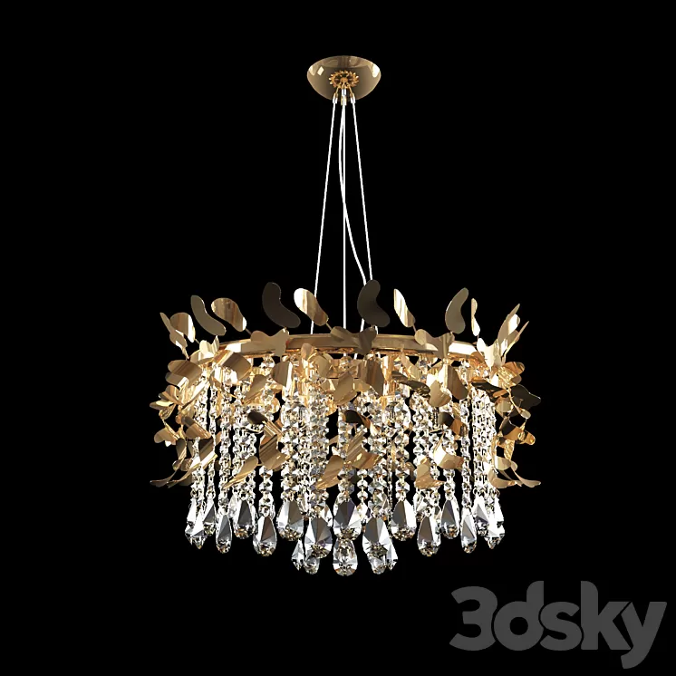 Chandelier pendant Crystal Lux Romeo SP6 GOLD 3D Model Chandelier pendant Crystal Lux Romeo SP6 GOLD 3D Model