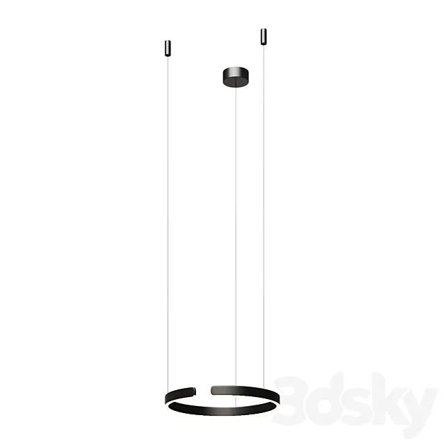 Chandelier Pendant lamp LOFT IT 10025_400 Black RING lamp 3D Model Chandelier Pendant lamp LOFT IT 10025_400 Black RING lamp 3D Model