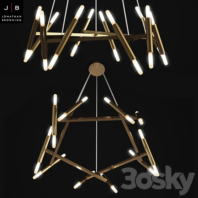 CHANDELIER PENTAGONE LE PETITE JONATHAN BROWNING 3D Model