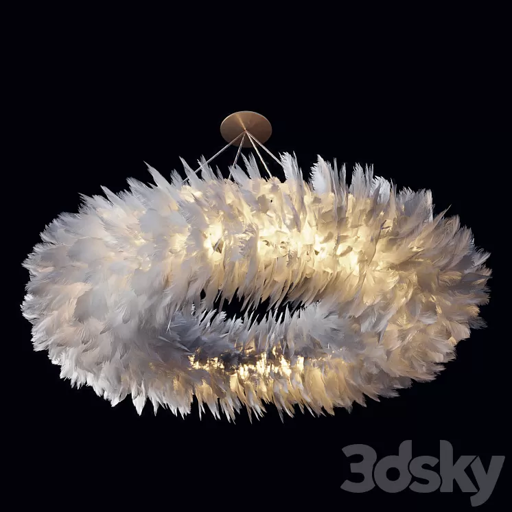 Chandelier Pero White D61 3D Model Free Download